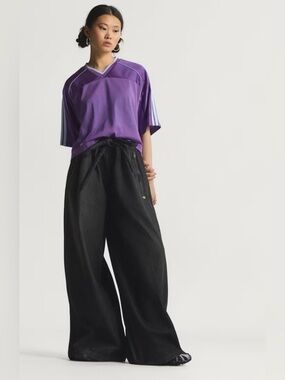 adidas Originals Women’s Wide Leg Denim Track Pants True Black KD3919